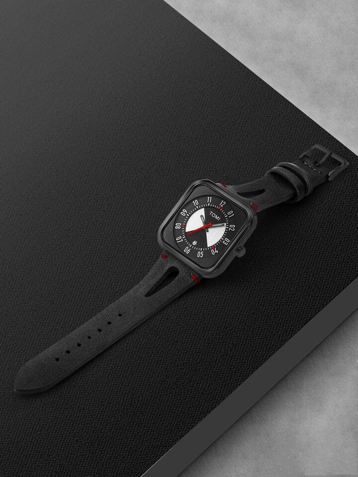 TOMI T-094 Luxury Watch Date Quartz Square Dial