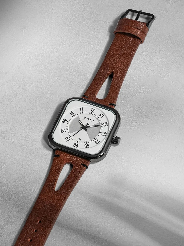 TOMI T-094 Luxury Watch Date Quartz Square Dial