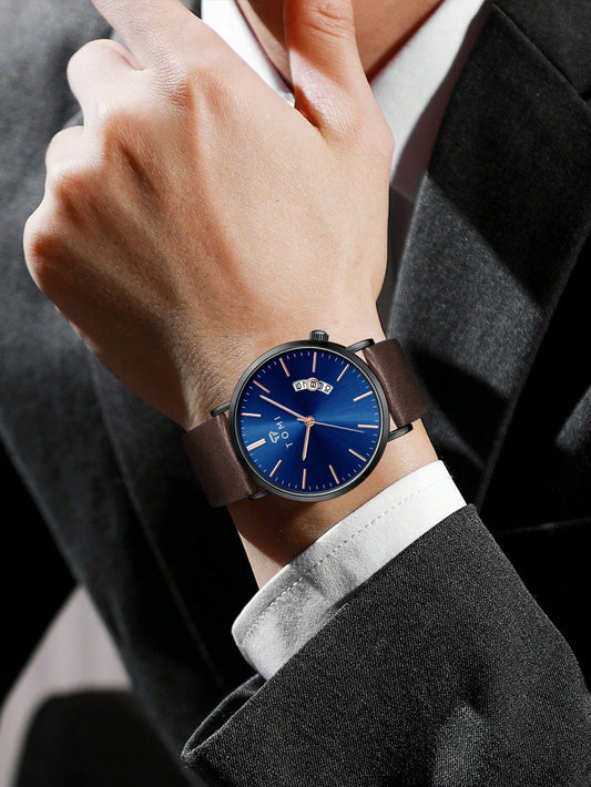 TOMI T-018 Date Quartz Luxury Slim Watch – New Arrival