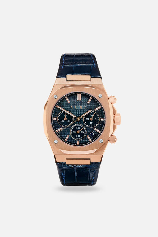 Chronograph 001: Rose/Navy