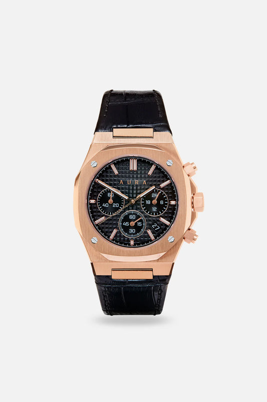 Chronograph 001: Rose/Black