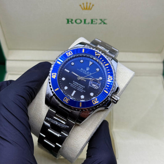 Rolex Submariner blue  rotating dial with master lock