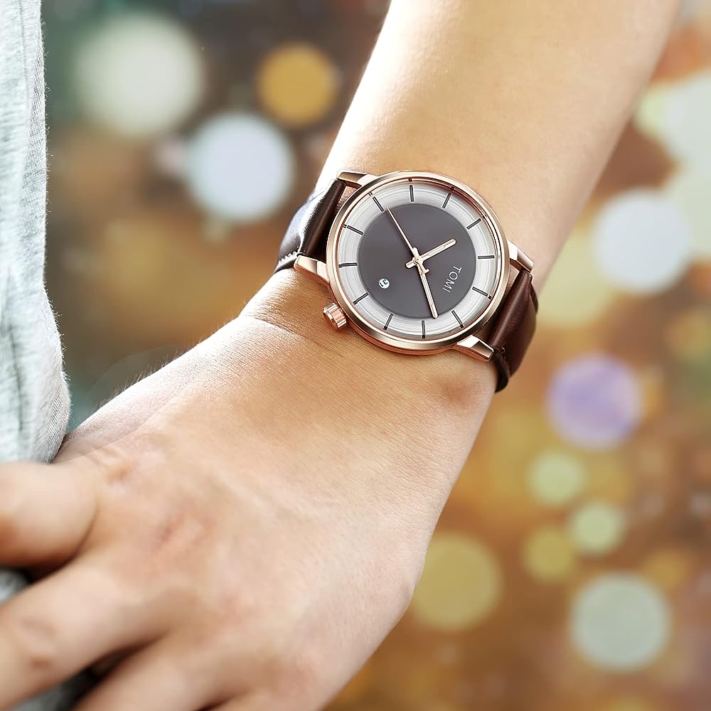 TOMI T-101 Casual Men's Watch Date Quartz Round Dial