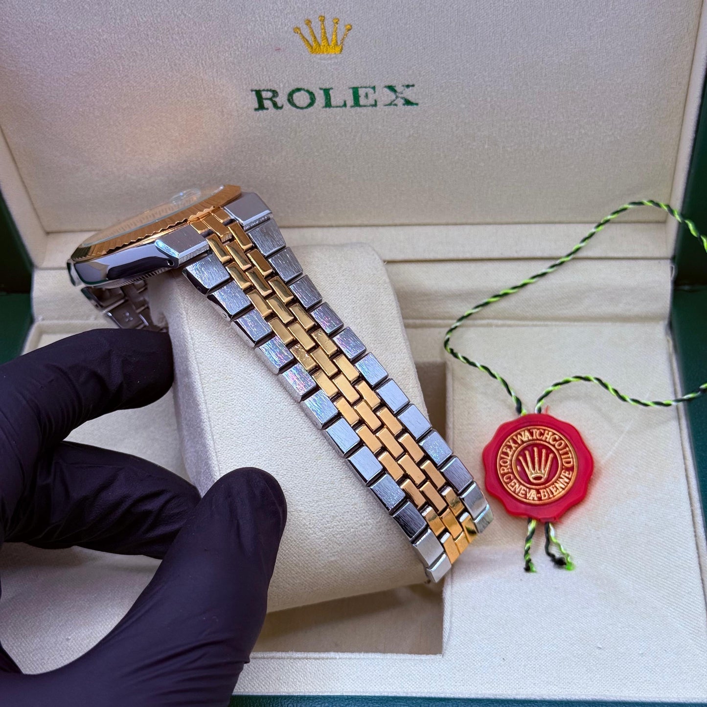 Rolex land dweller truetone with black  dial