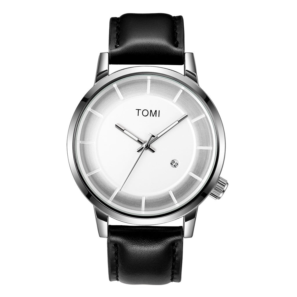 TOMI T-101 Casual Men's Watch Date Quartz Round Dial