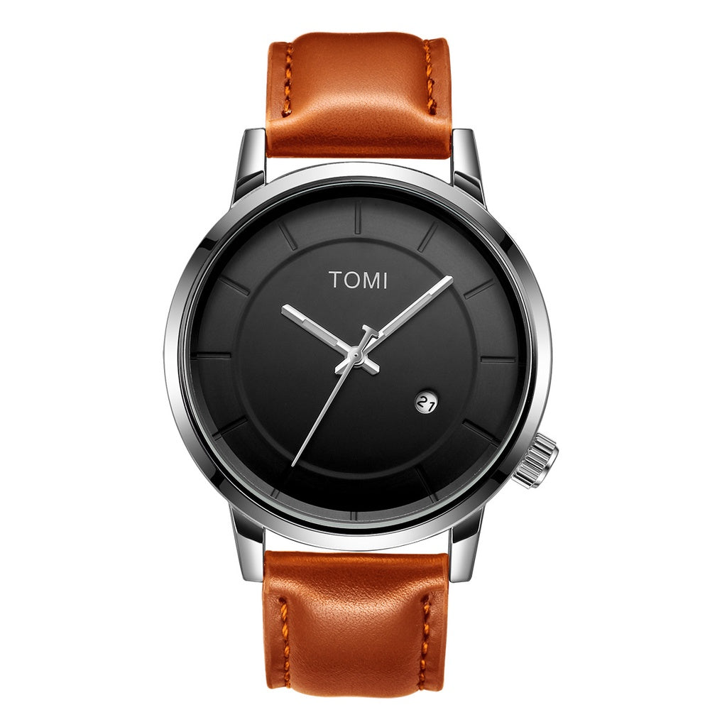 TOMI T-101 Casual Men's Watch Date Quartz Round Dial