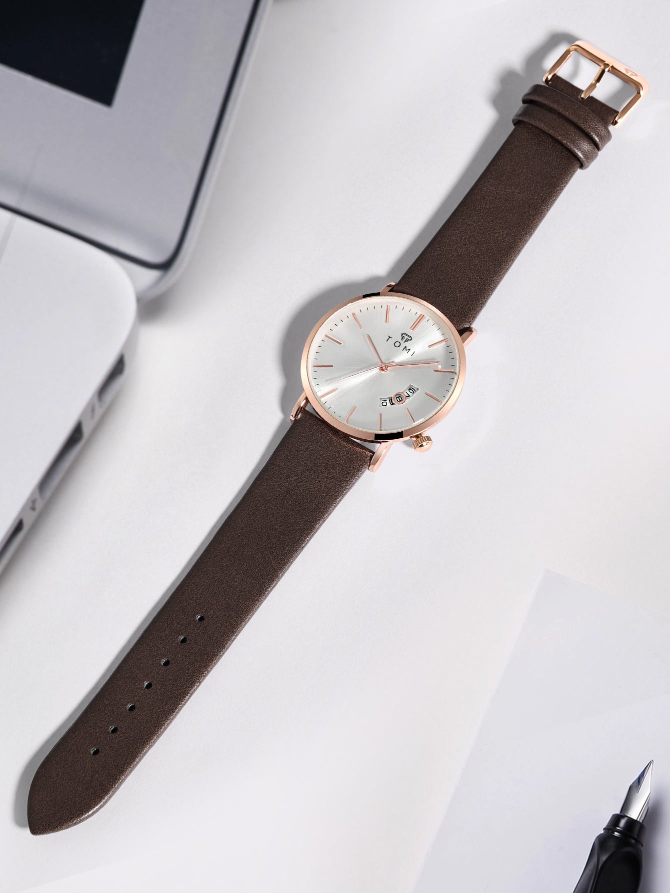 TOMI T-018 Date Quartz Luxury Slim Watch – New Arrival