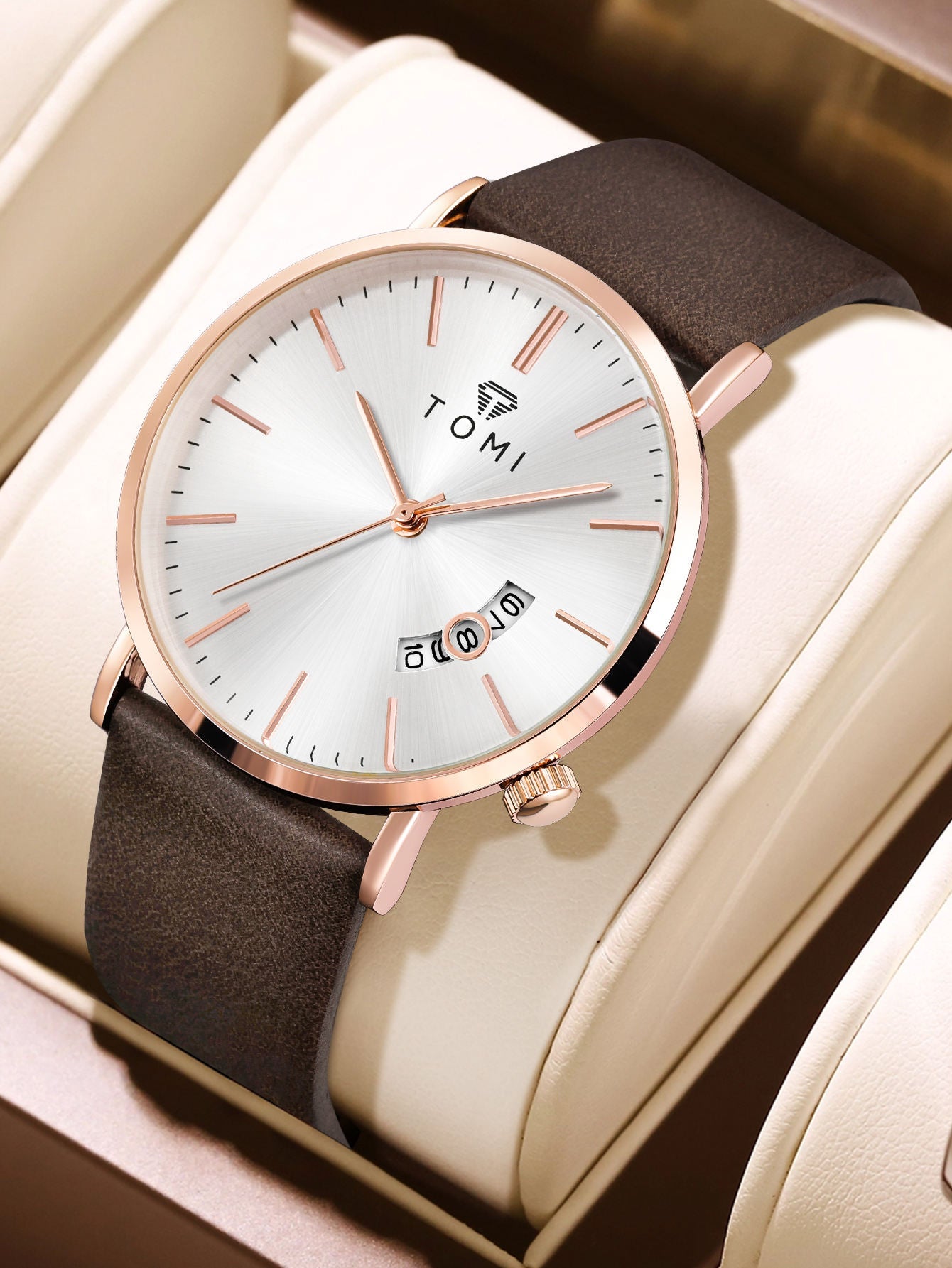 TOMI T-018 Date Quartz Luxury Slim Watch – New Arrival