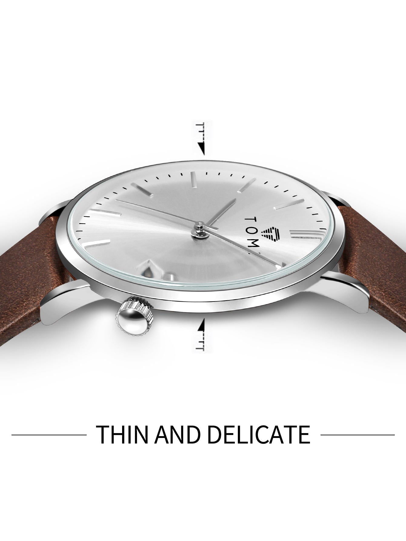 TOMI T-018 Date Quartz Luxury Slim Watch – New Arrival