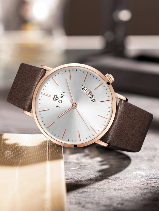 TOMI T-018 Date Quartz Luxury Slim Watch – New Arrival
