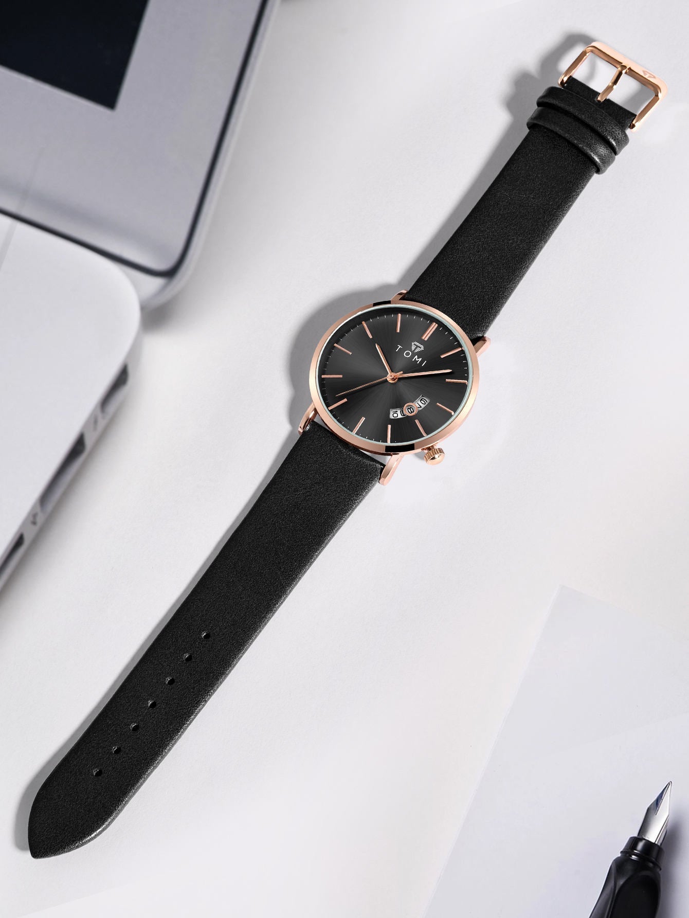TOMI T-018 Date Quartz Luxury Slim Watch – New Arrival