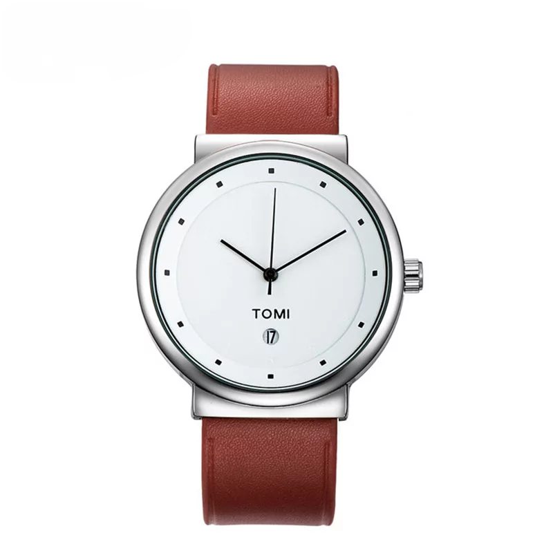 TOMI T-091 Business Watch Round Dial Date Quartz