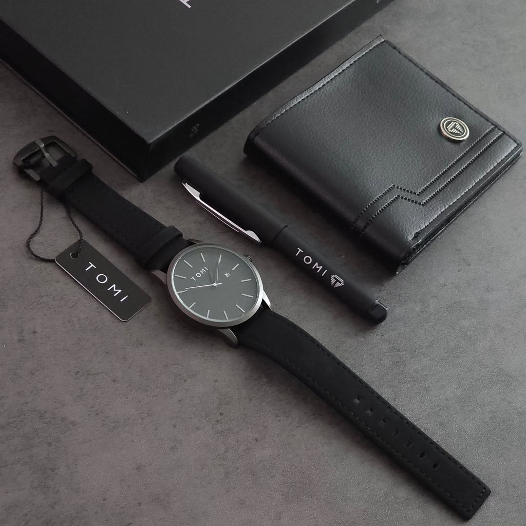 TOMI S8 Series Customised Gift Set Watch With Wallet & Pen Quartz