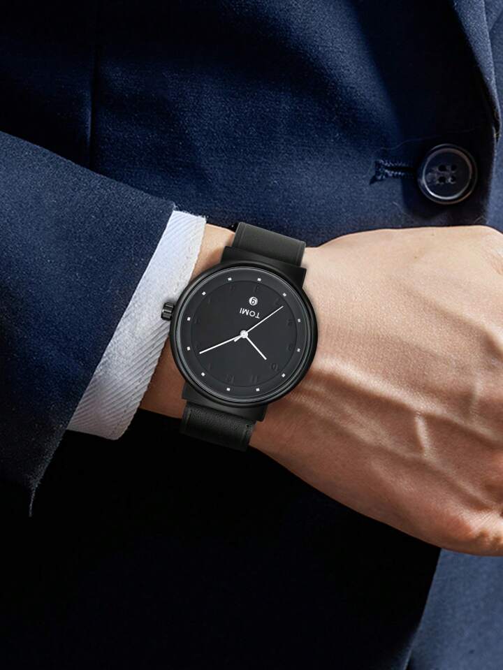 TOMI T-091 Business Watch Round Dial Date Quartz