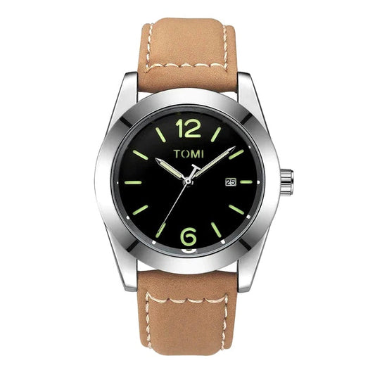 TOMI T-095 Luxury Watch Luminous Dial Quartz Date